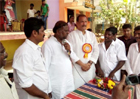 Labour Minister Anjaneya lays foundation for Samudaya Bhavan at Ballalbagh